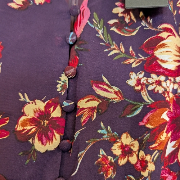 Always Yours Purple Floral Print Long Sleeve Skater Dress - Picture 7 of 10
